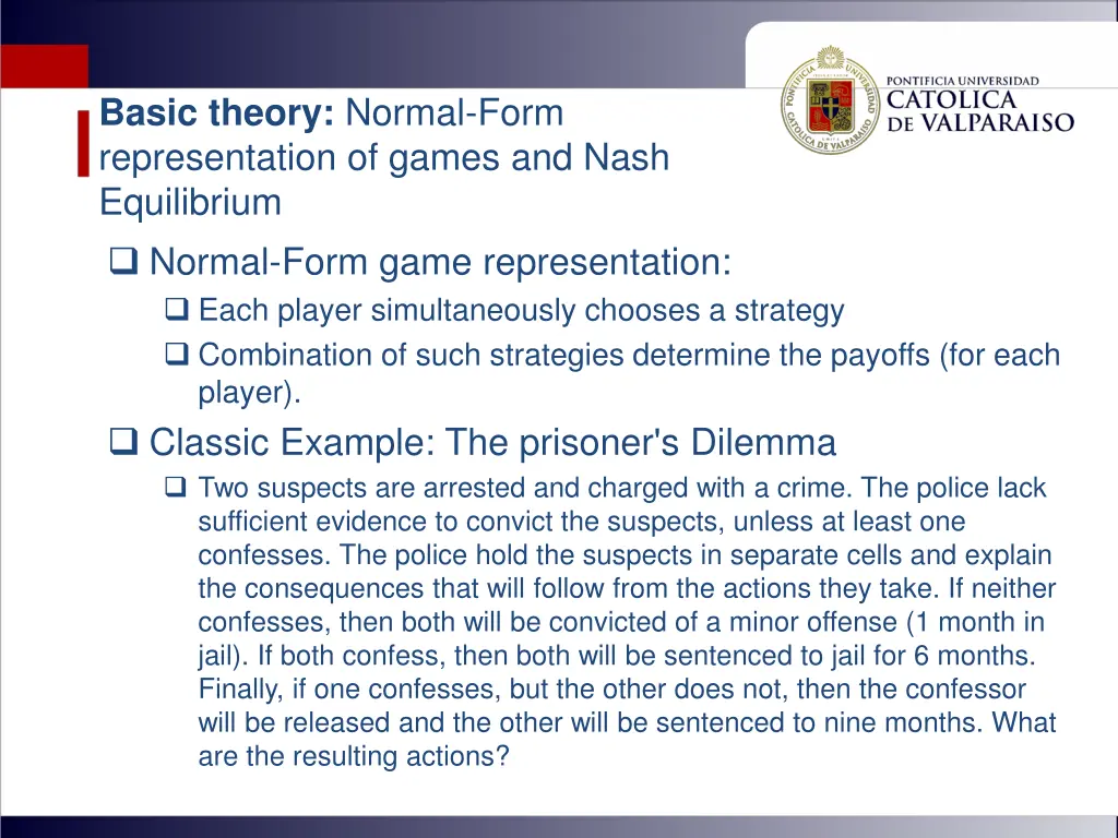 basic theory normal form representation of games