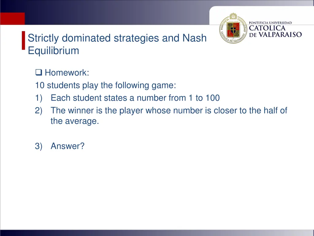 strictly dominated strategies and nash equilibrium