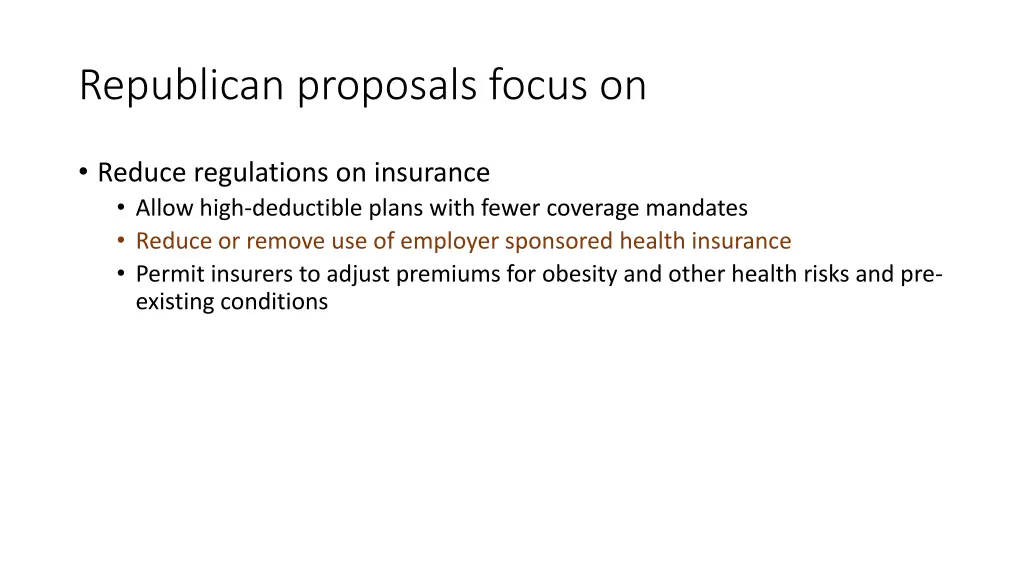 republican proposals focus on 2