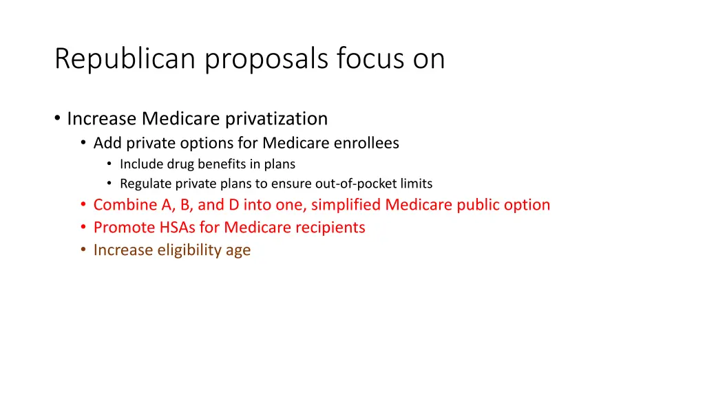 republican proposals focus on 3