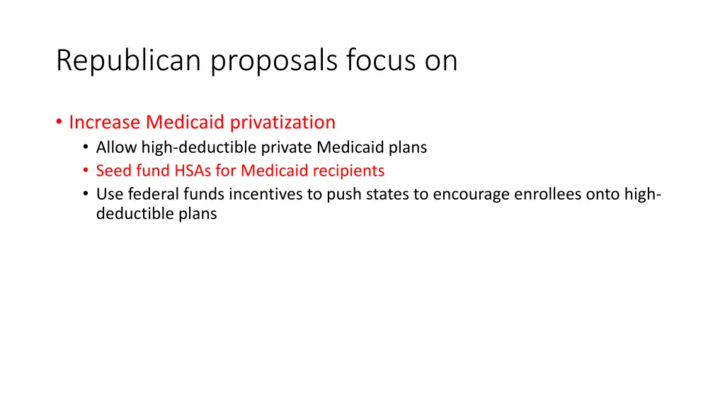 republican proposals focus on 4