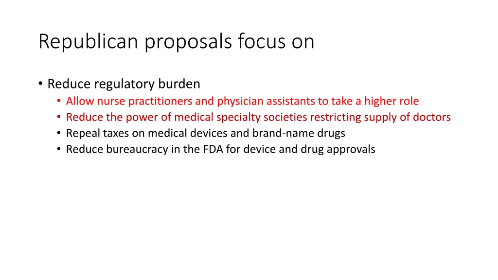 republican proposals focus on 5