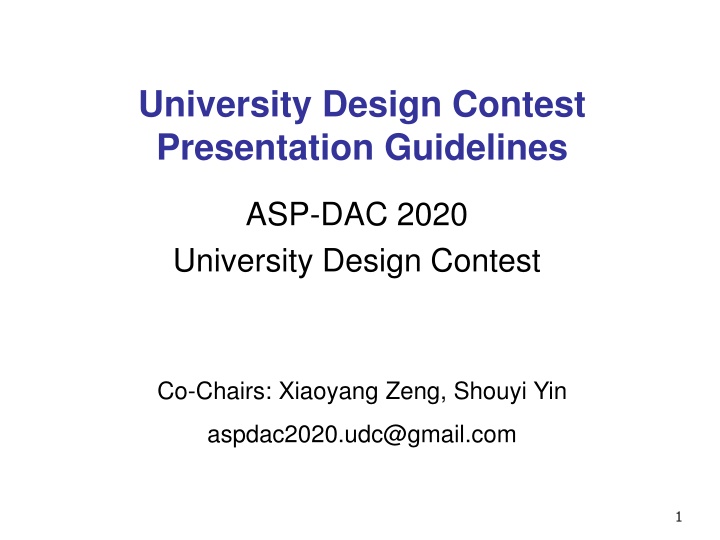 university design contest presentation guidelines