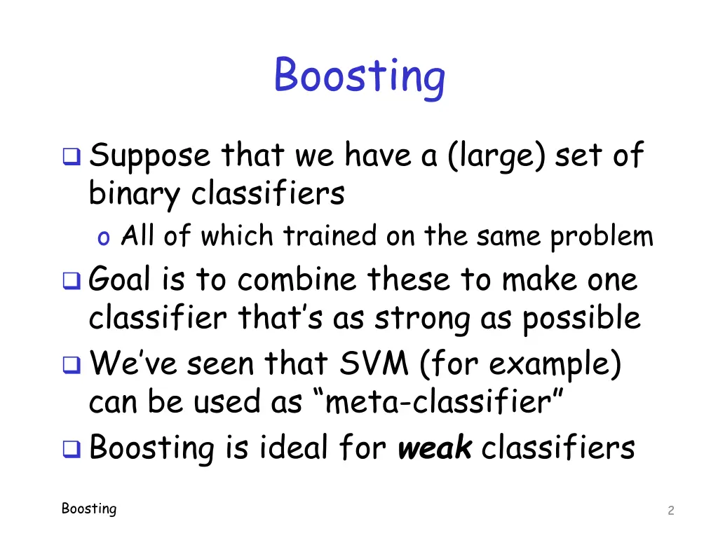 boosting