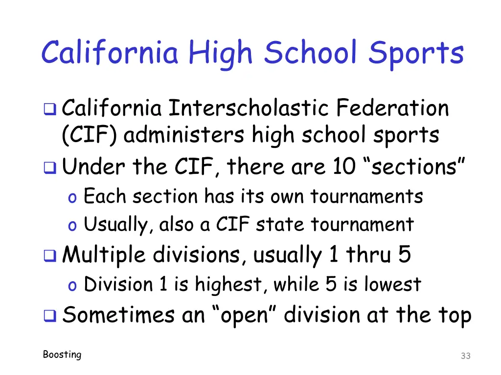 california high school sports