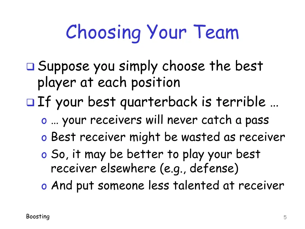 choosing your team