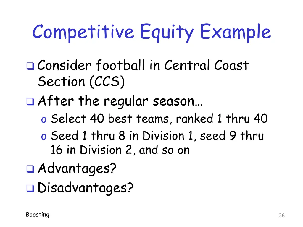 competitive equity example