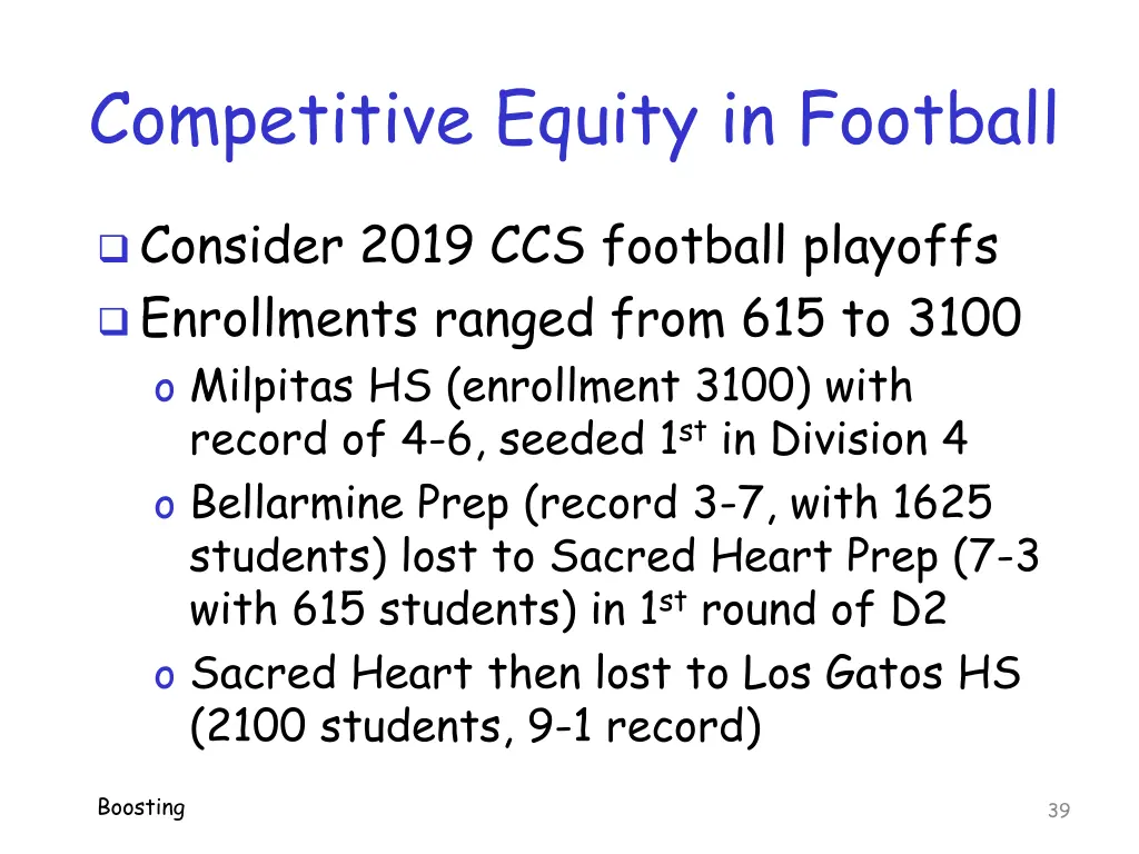 competitive equity in football