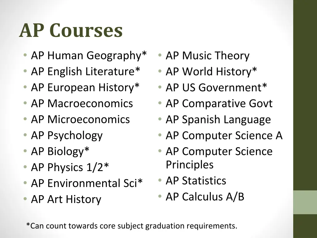 ap courses