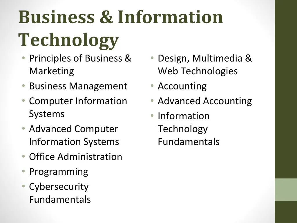 business information technology principles
