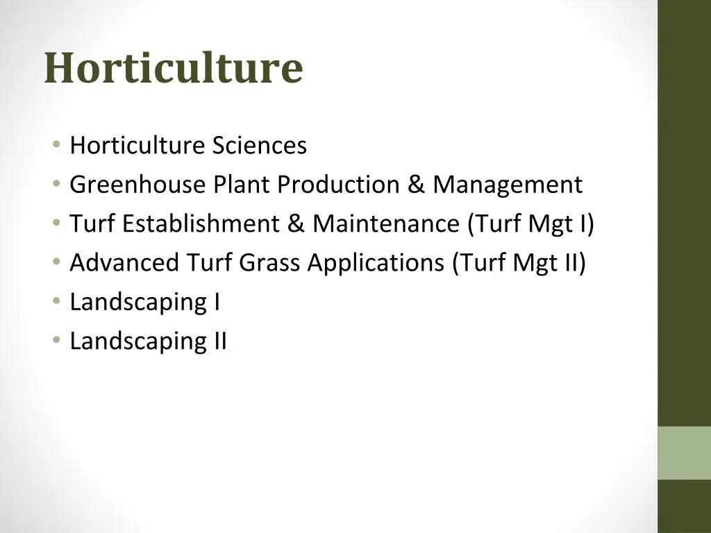 horticulture
