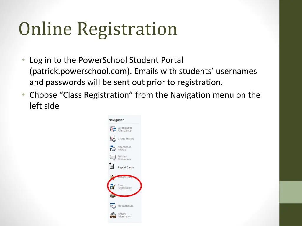 online registration