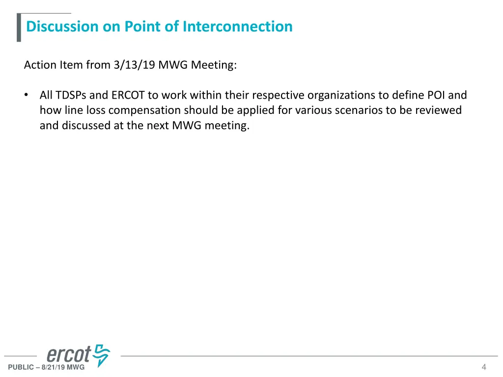discussion on point of interconnection