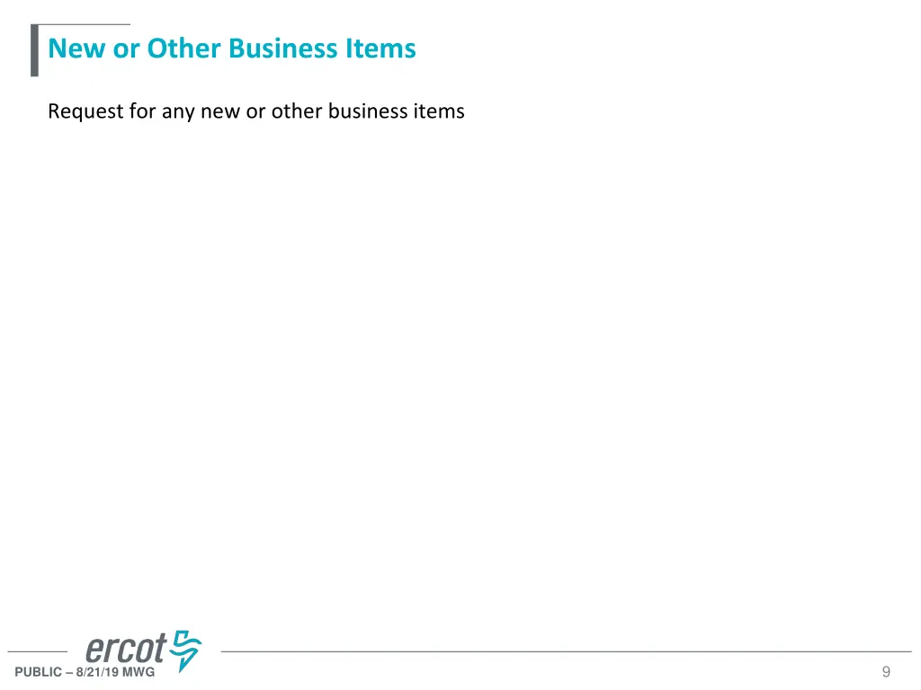 new or other business items