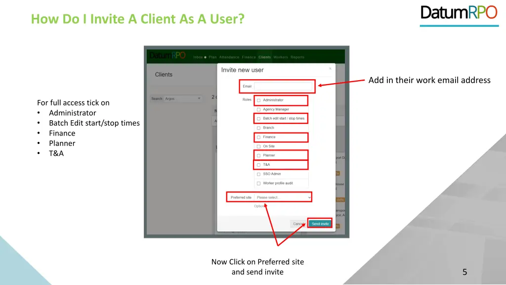 how do i invite a client as a user 2