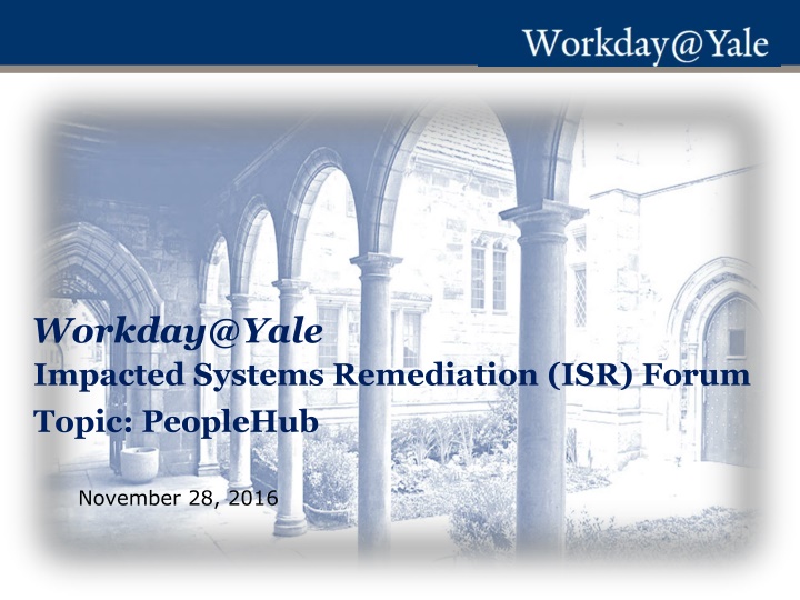 workday@yale impacted systems remediation