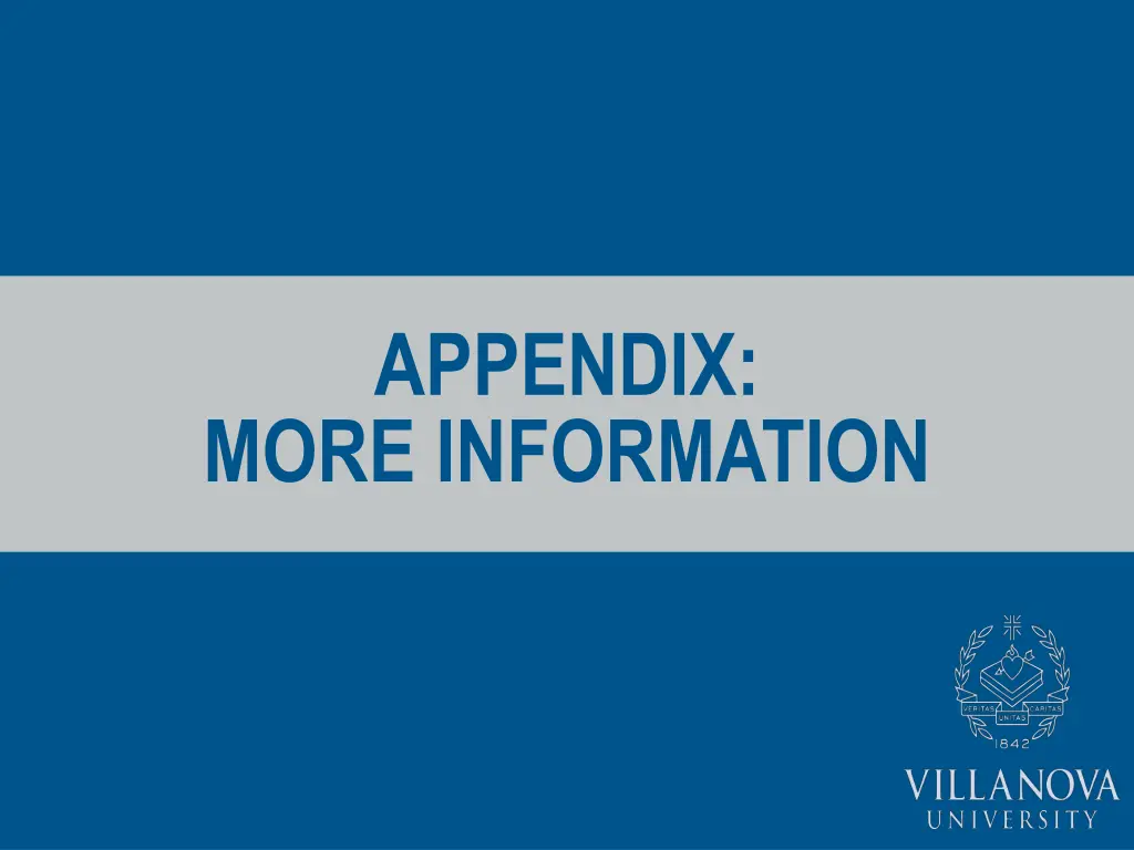 appendix more information