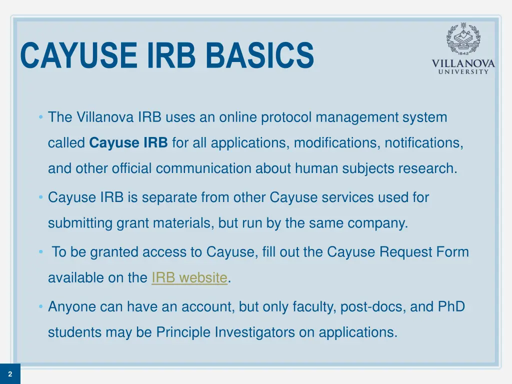 cayuse irb basics