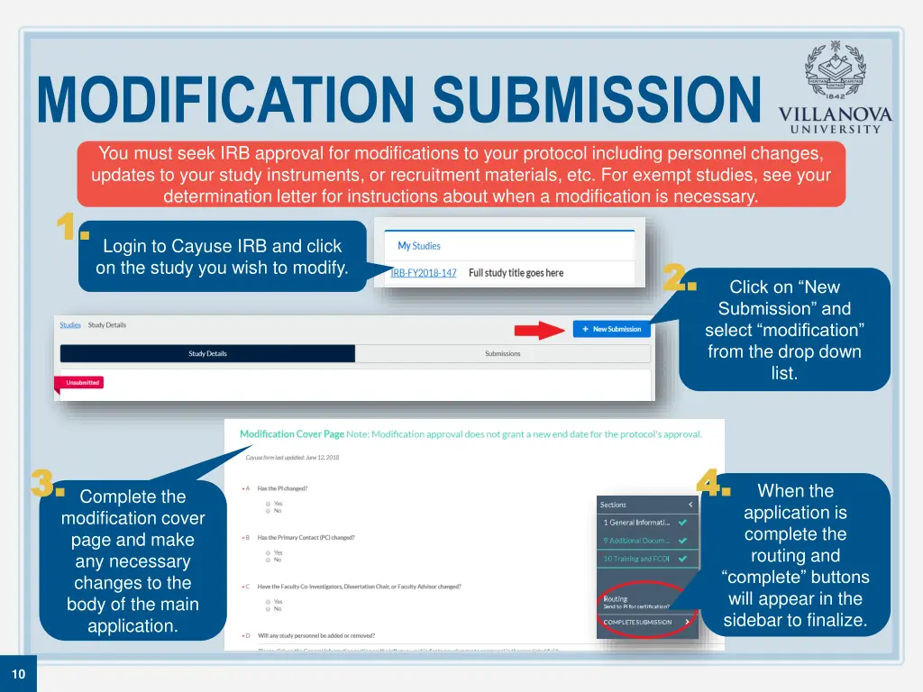 modification submission you must seek