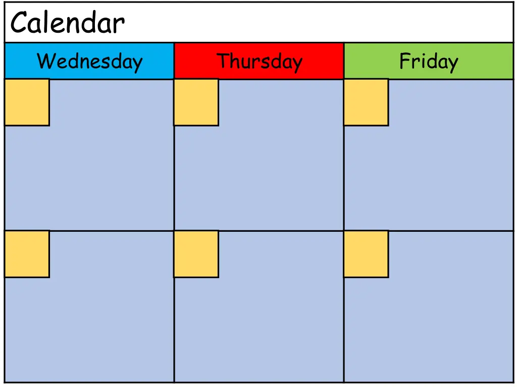 calendar wednesday