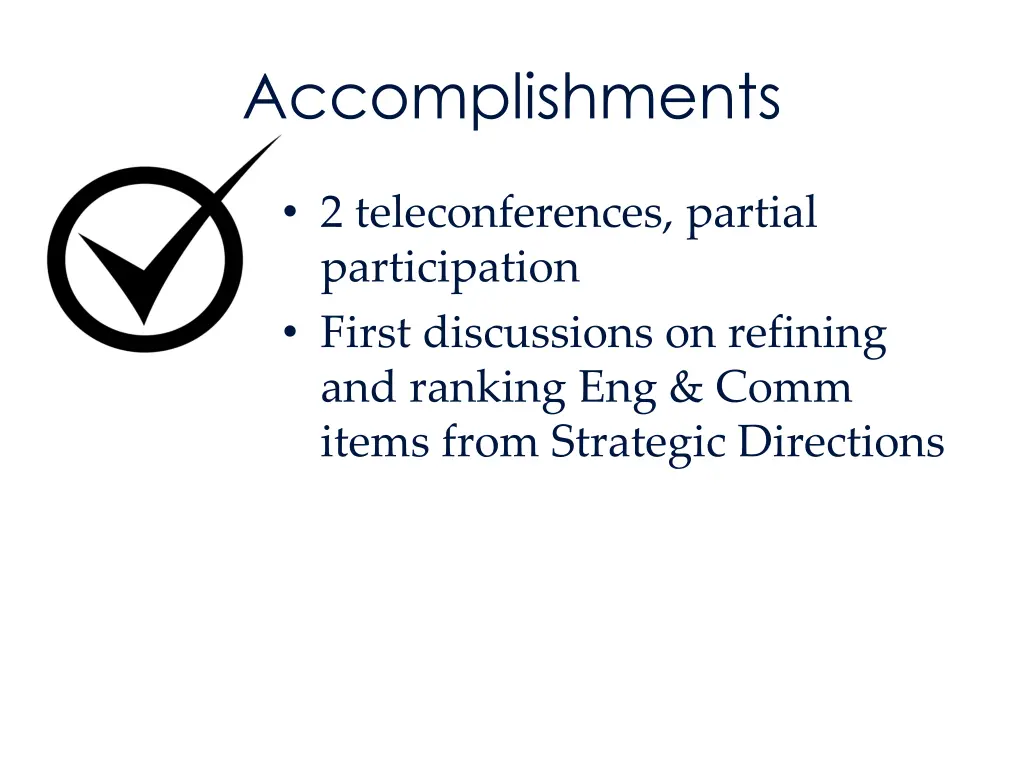 accomplishments