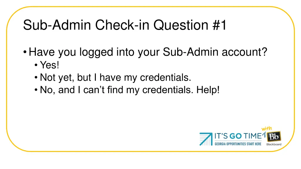 sub admin check in question 1