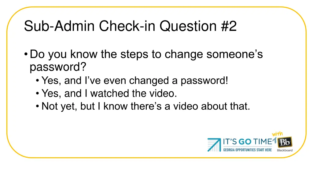 sub admin check in question 2