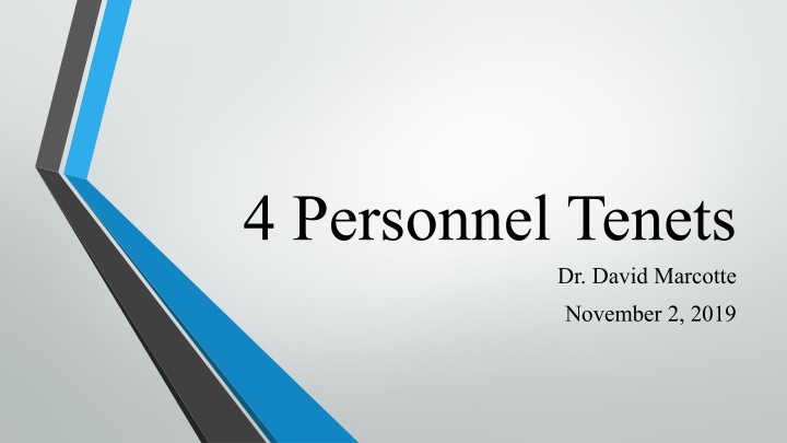 4 personnel tenets