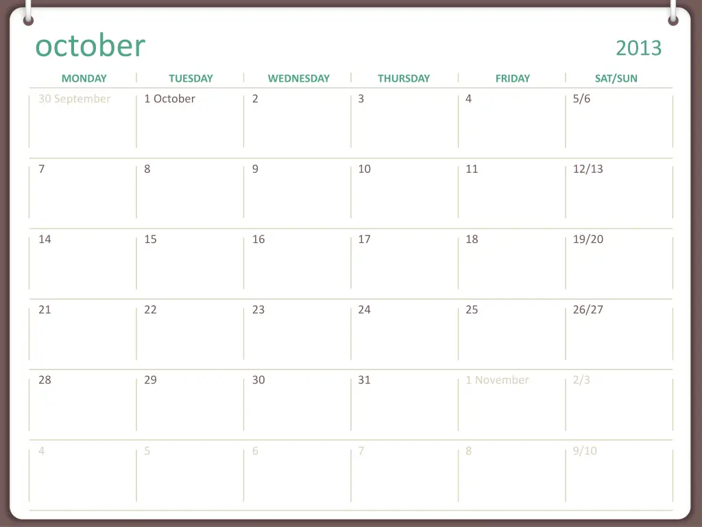 october