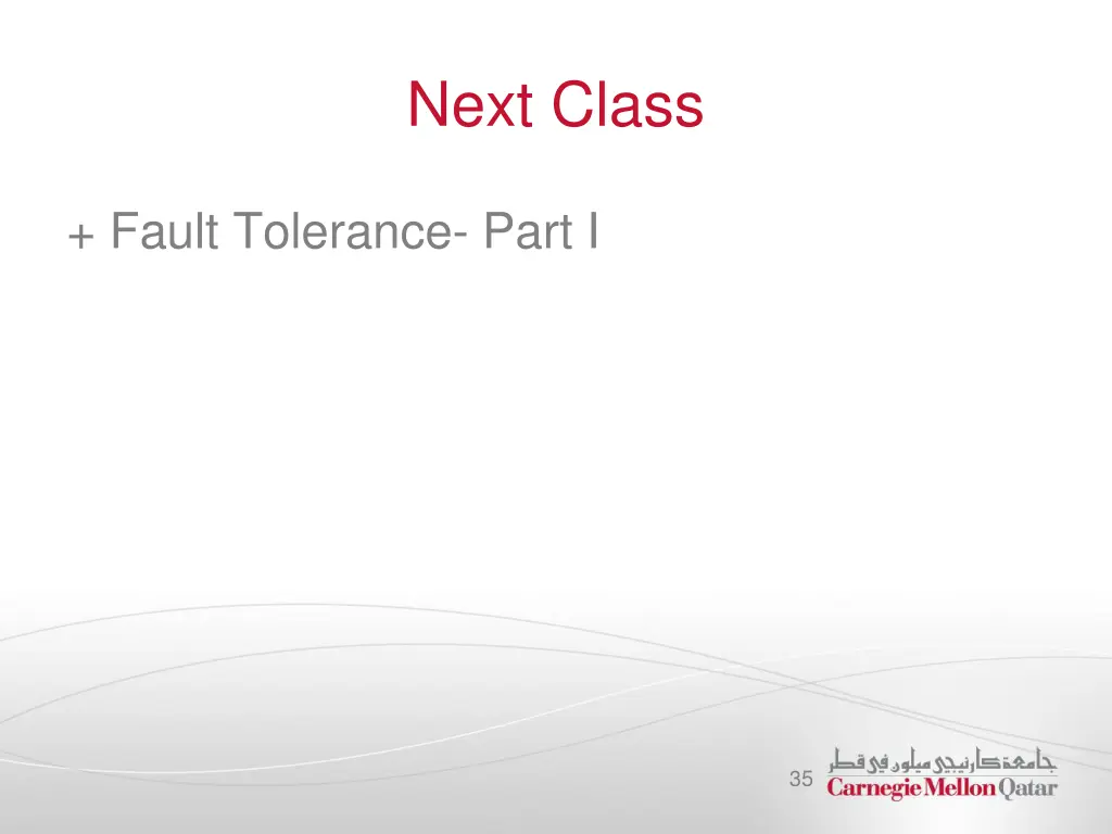 next class