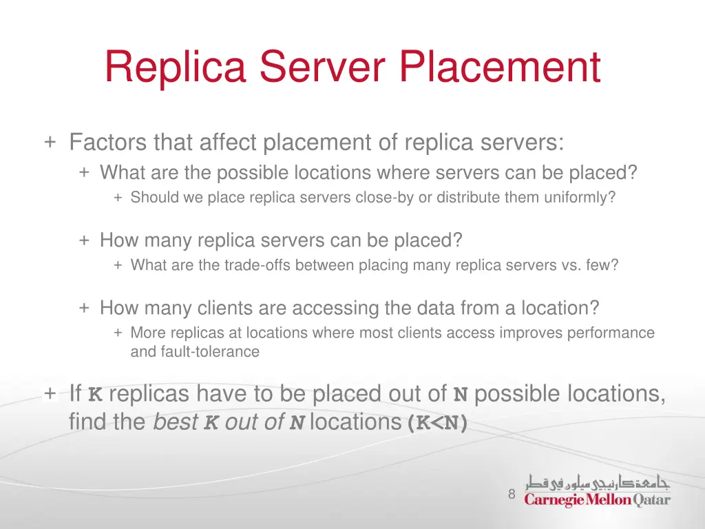 replica server placement