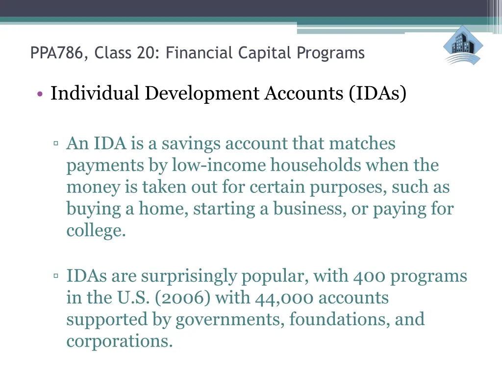 ppa786 class 20 financial capital programs 28