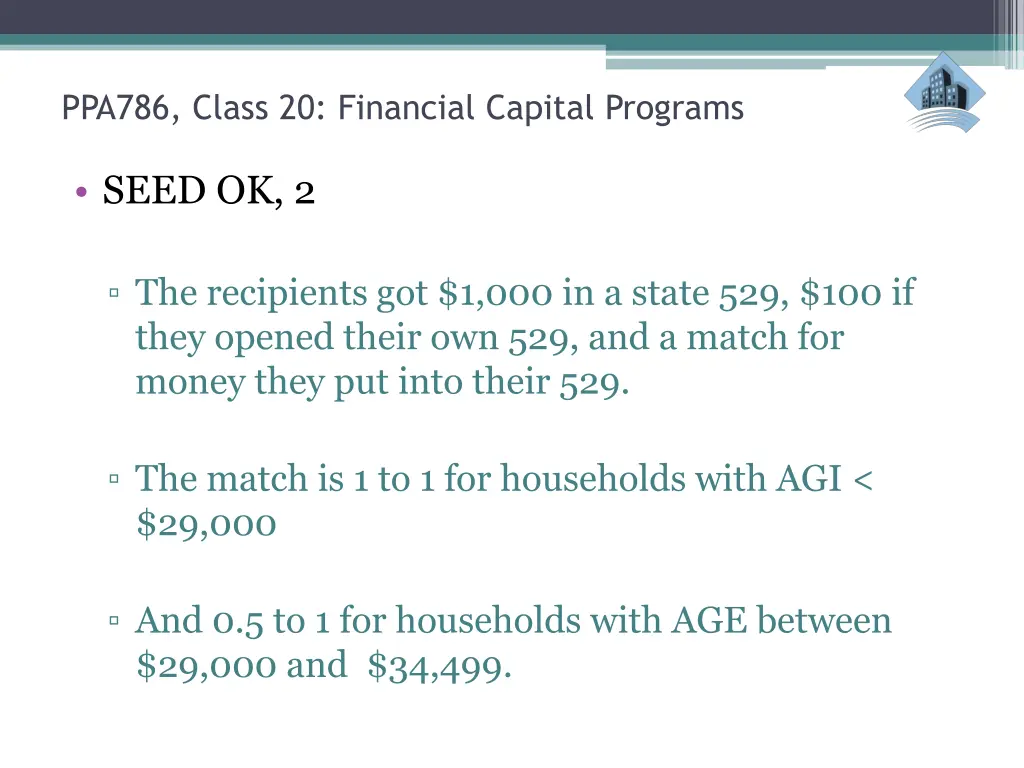 ppa786 class 20 financial capital programs 33