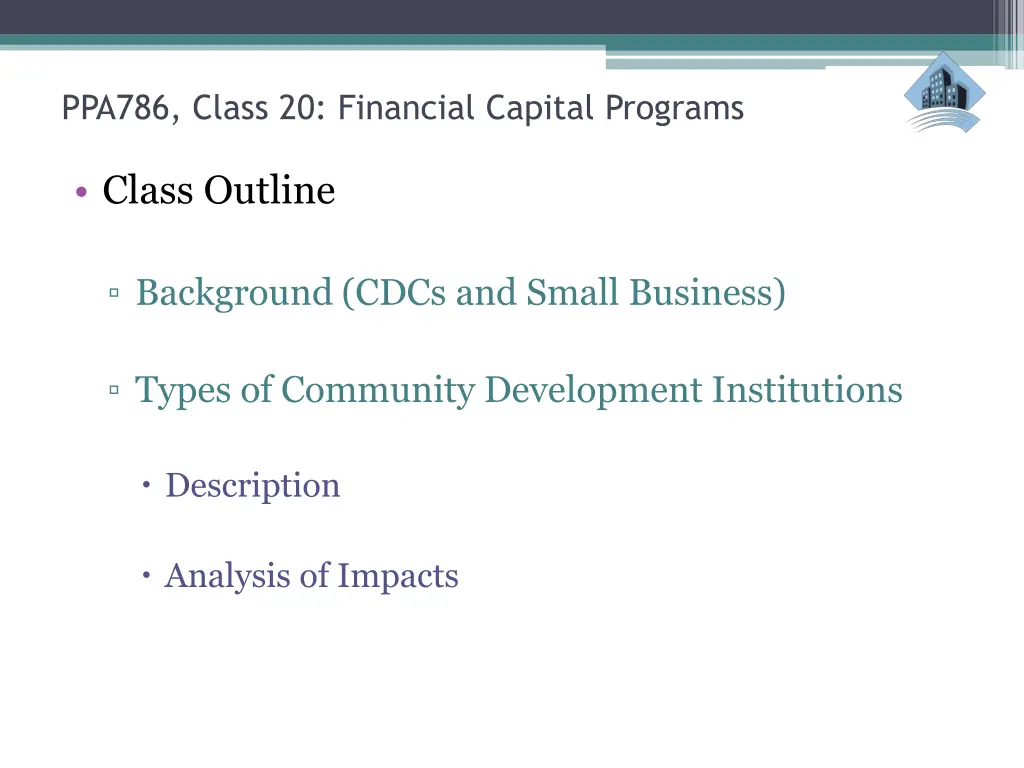 ppa786 class 20 financial capital programs