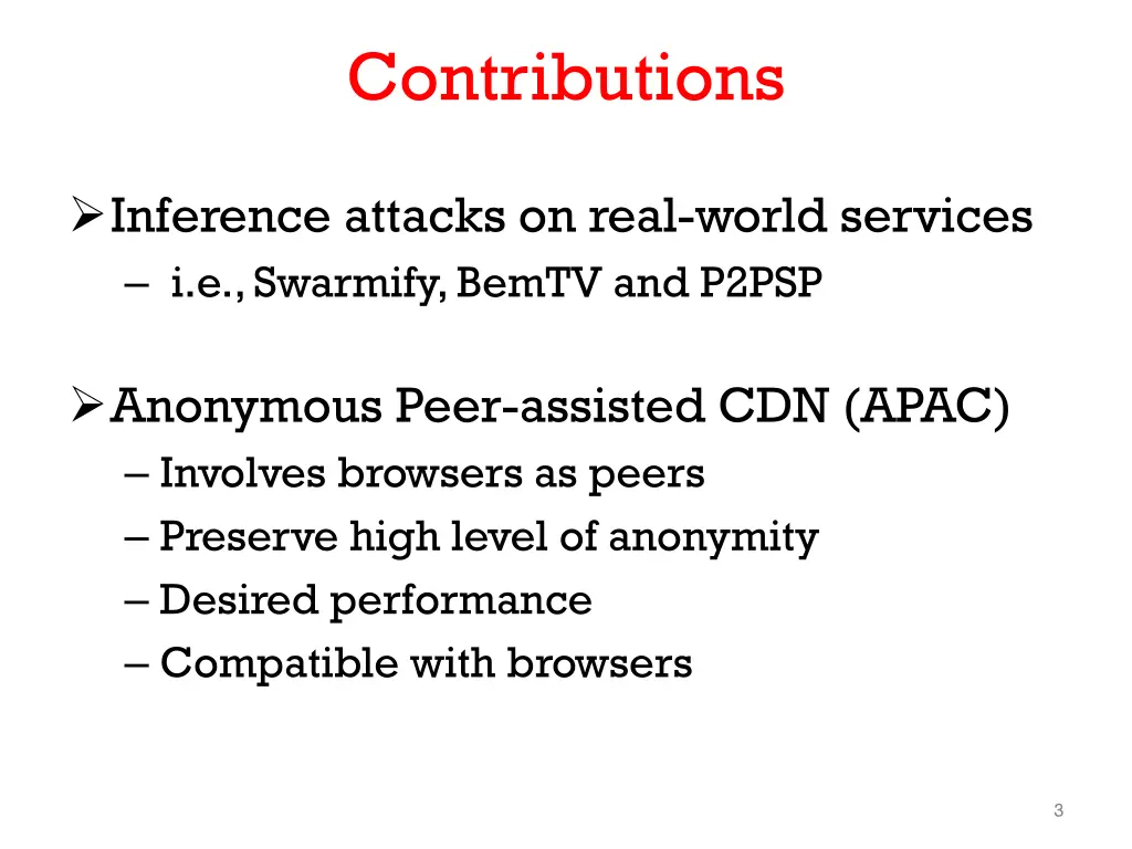 contributions