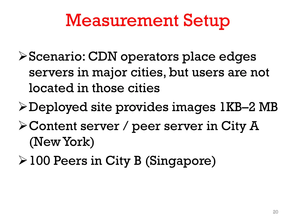 measurement setup