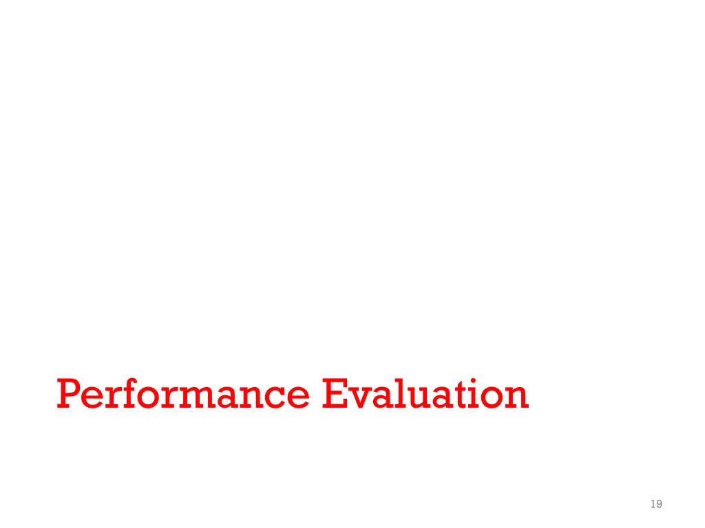 performance evaluation