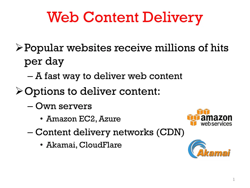 web content delivery