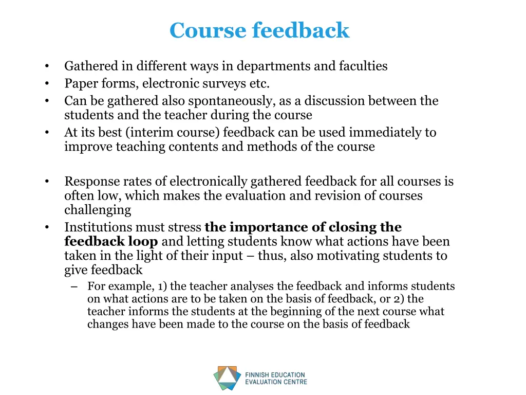 course feedback