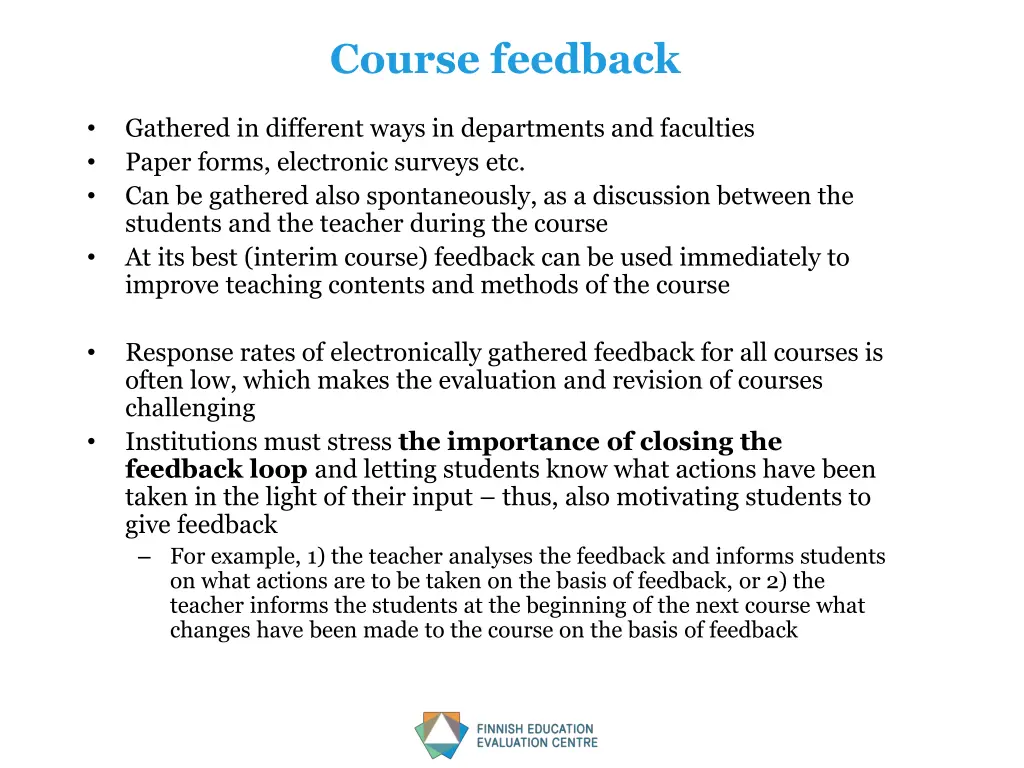 course feedback