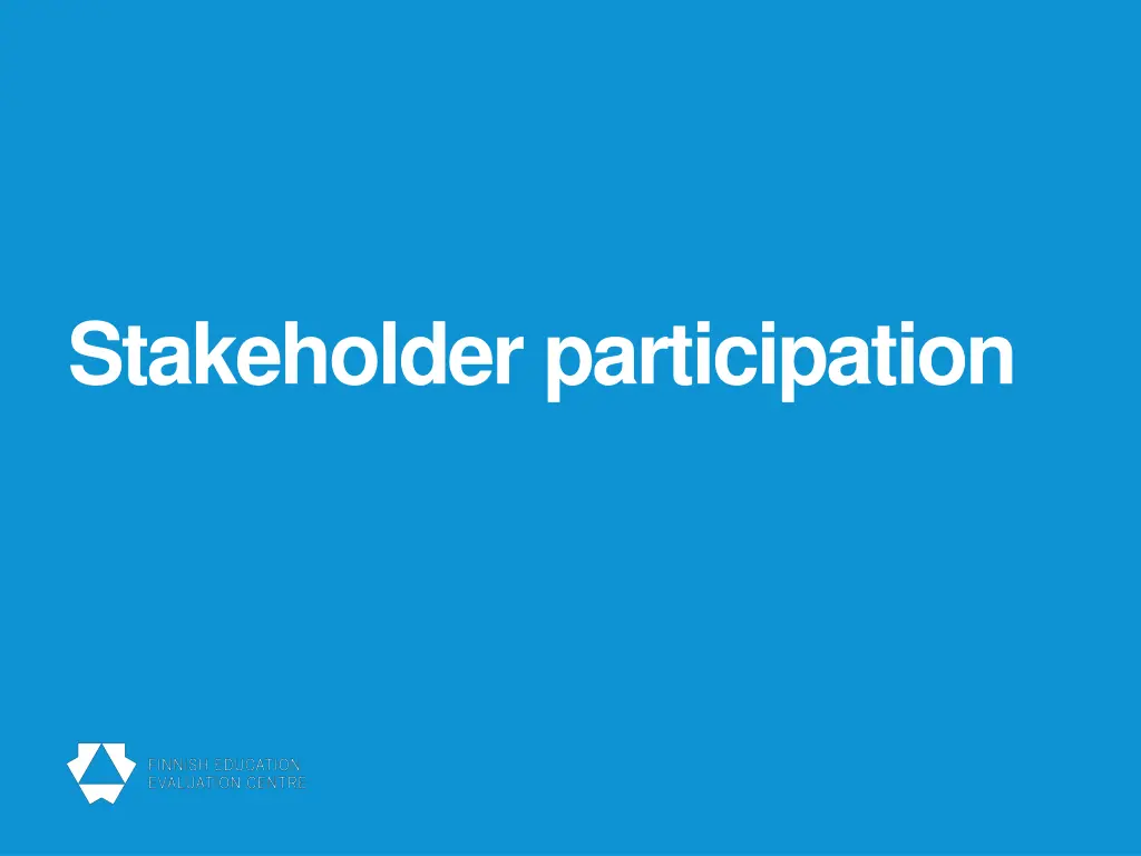 stakeholder participation