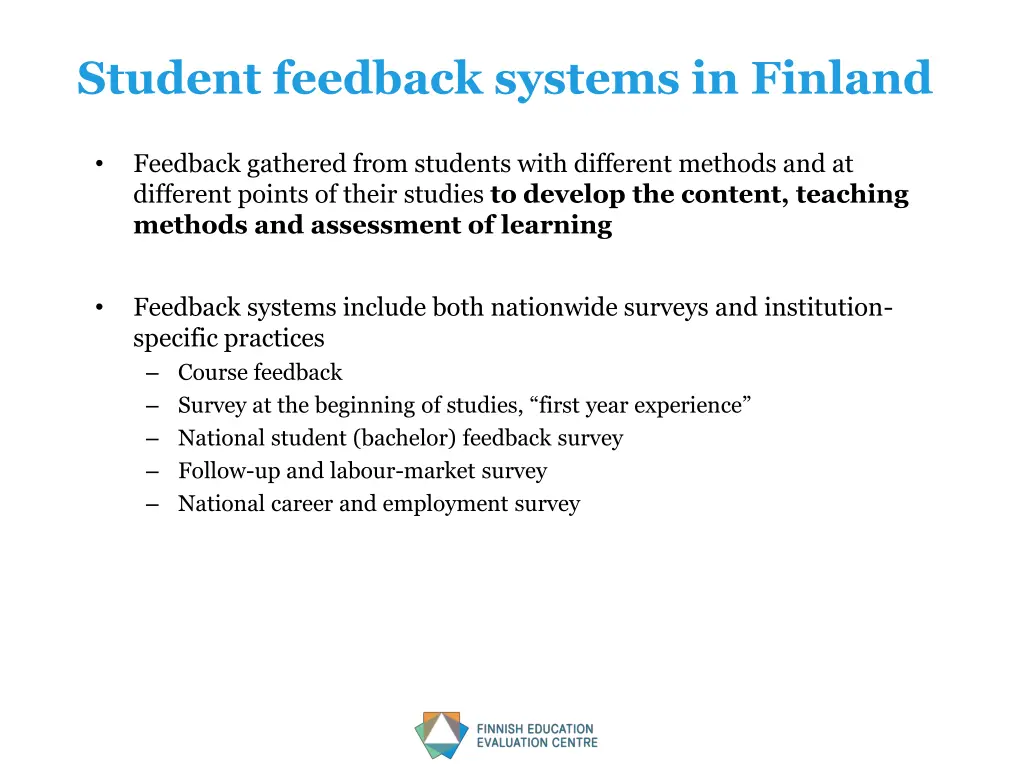 student feedback systems in finland