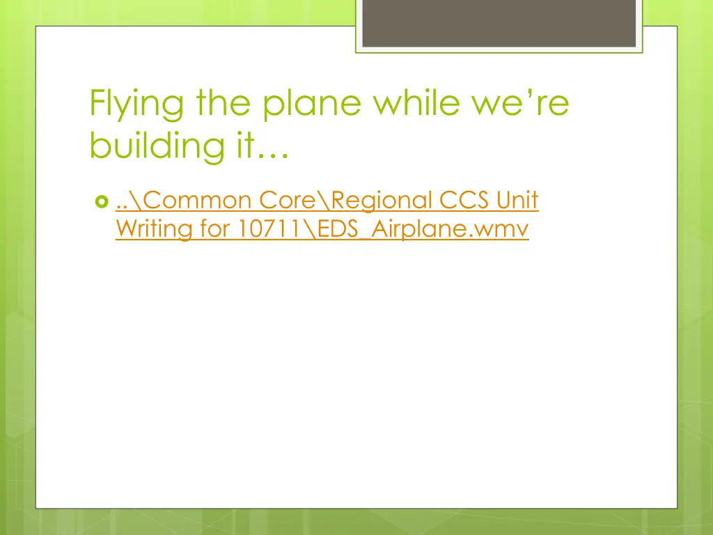 flying the plane while we re building it
