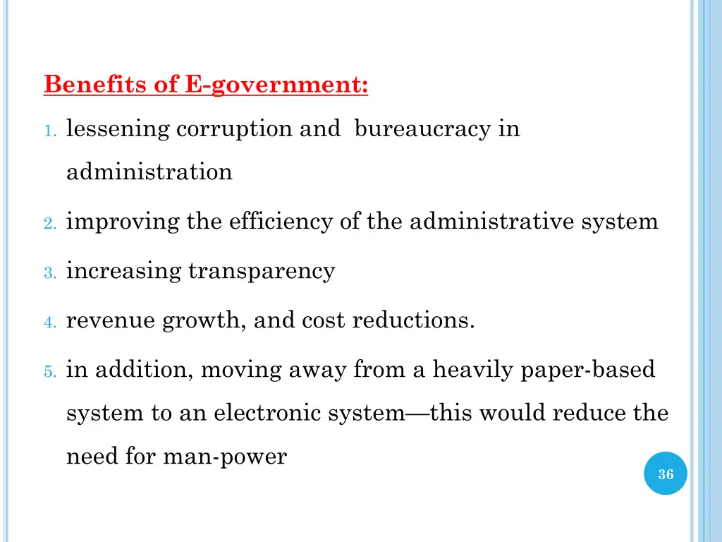 benefits of e government