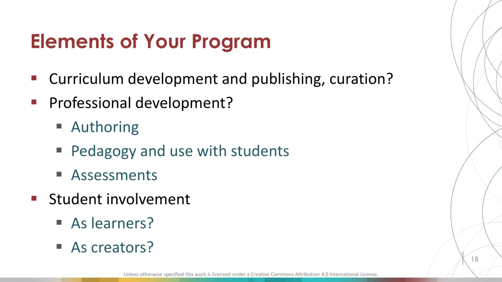 elements of your program