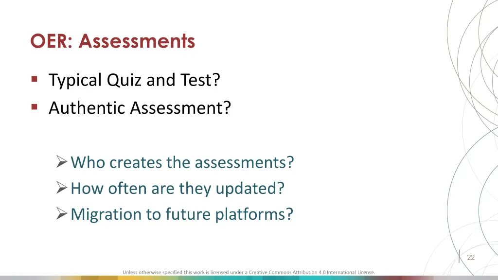 oer assessments