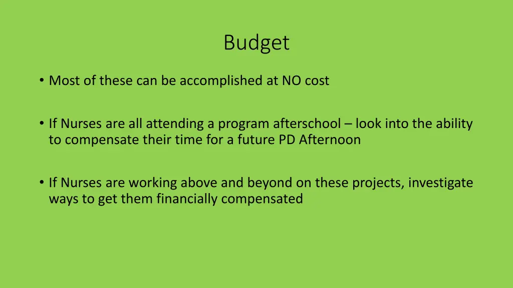 budget