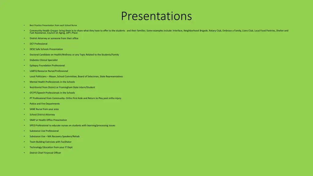 presentations 1