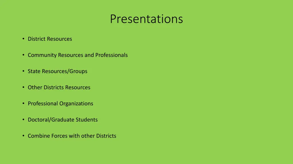 presentations