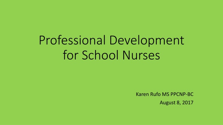 professional development for school nurses